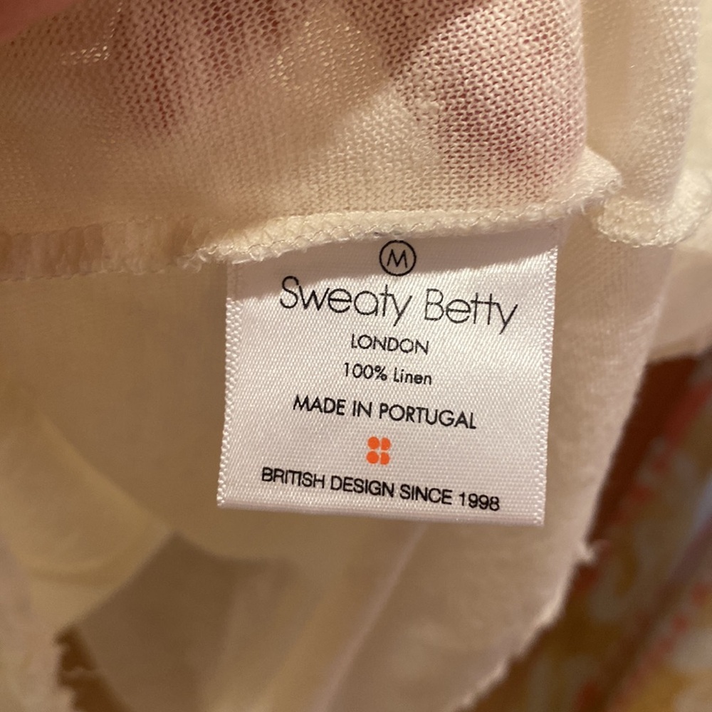 Sweaty Betty Light Yellow Linen Tank Top - Picture 6 of 6